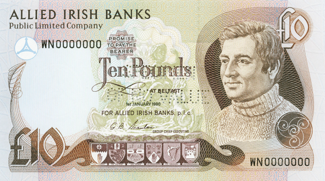 Allied Irish Banks p.l.c. £10 Note